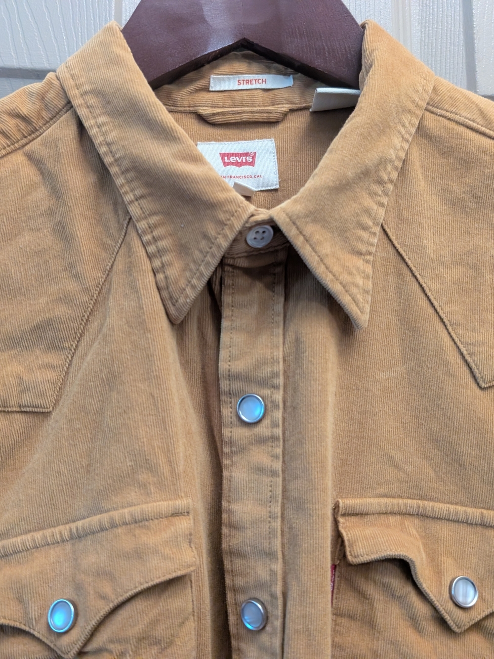 Levi's Yellow Western Corduroy Snap Shirt